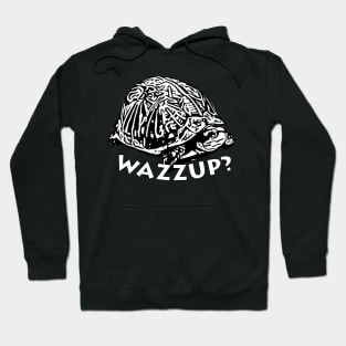 Wazzup? - Black & White Turtle Graphic Hoodie